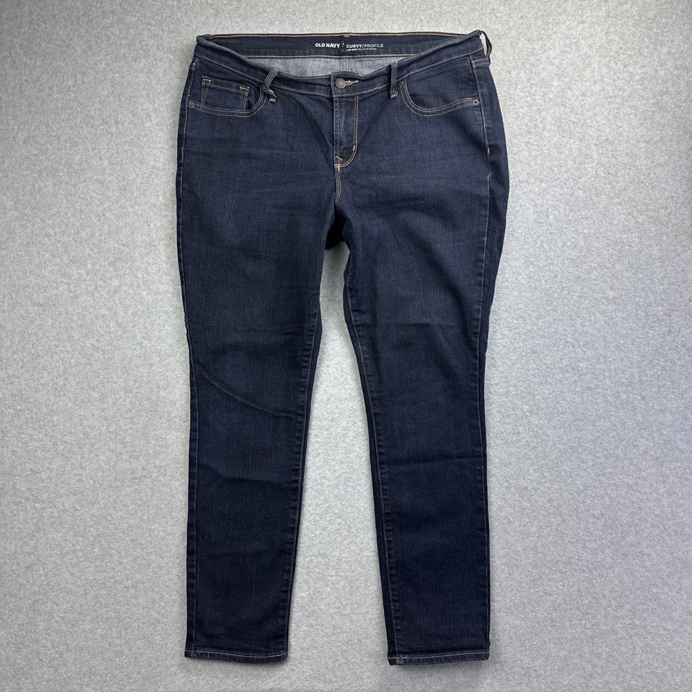 Old Navy Womens Curvy Profile Mid Rise Jeans Size 14 Short